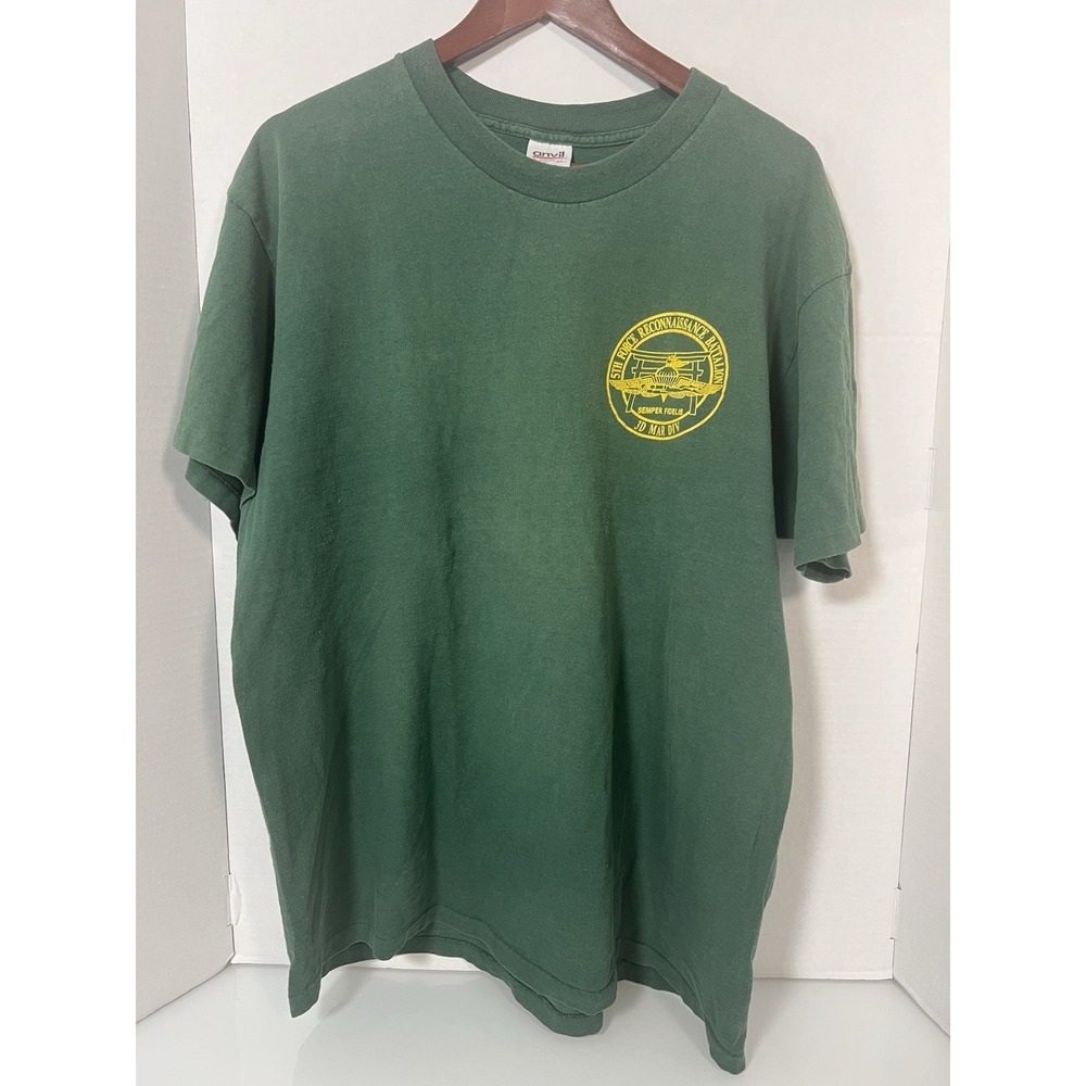 VTG 5TH FORCE RECONNASANCE BATALLION SHIRT XL SINGLE STITCH 060